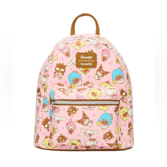 Loungefly Pink Sanrio Character Print Mini Backpack with Matching Wallet - Picture 4 of 4